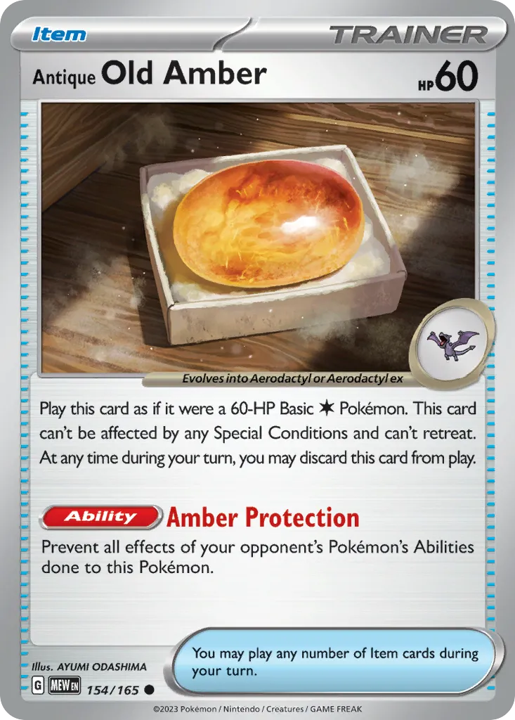 Antique Old Amber card image