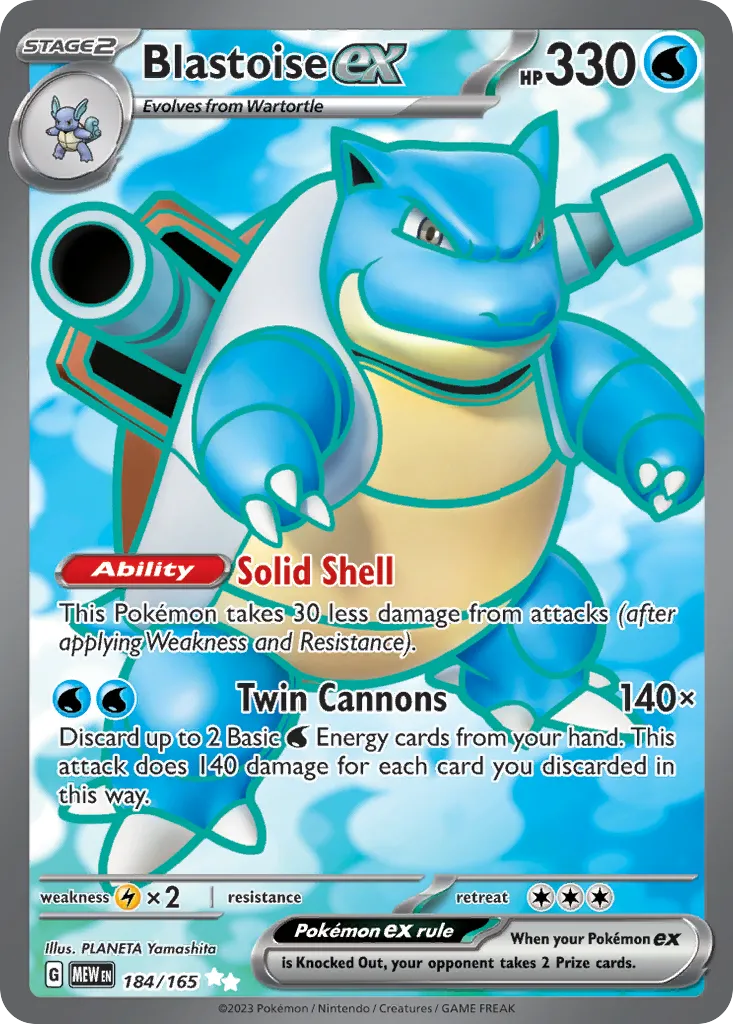 Blastoise ex card image
