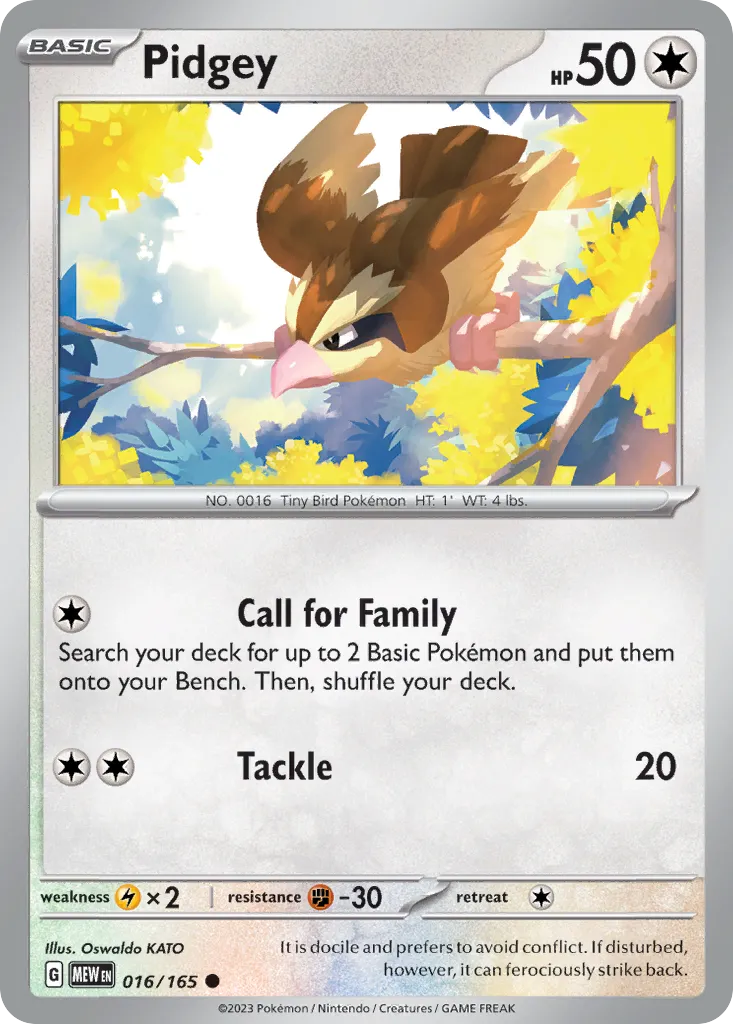 Pidgey card image