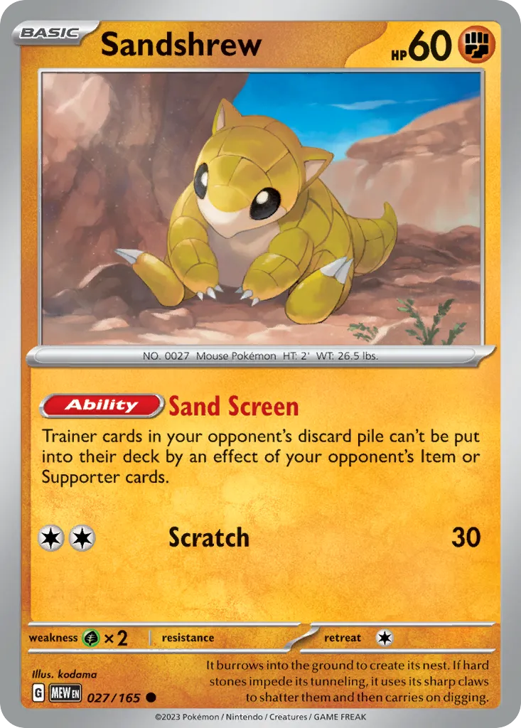 Sandshrew card image