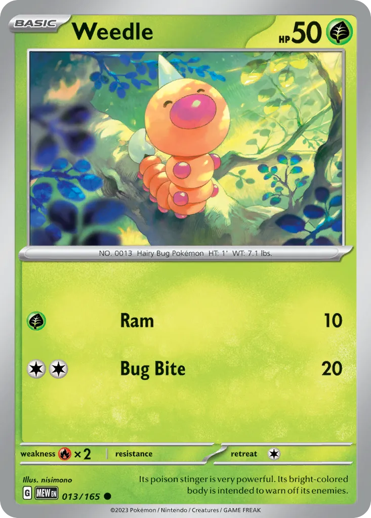 Weedle card image