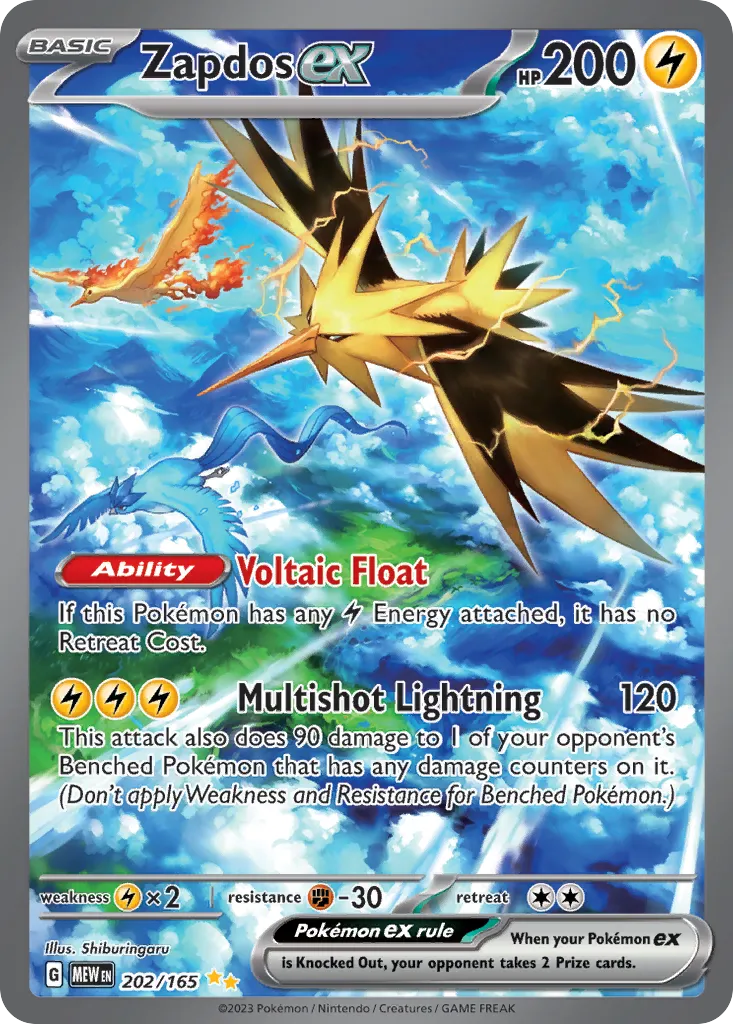 Zapdos ex #202 card image