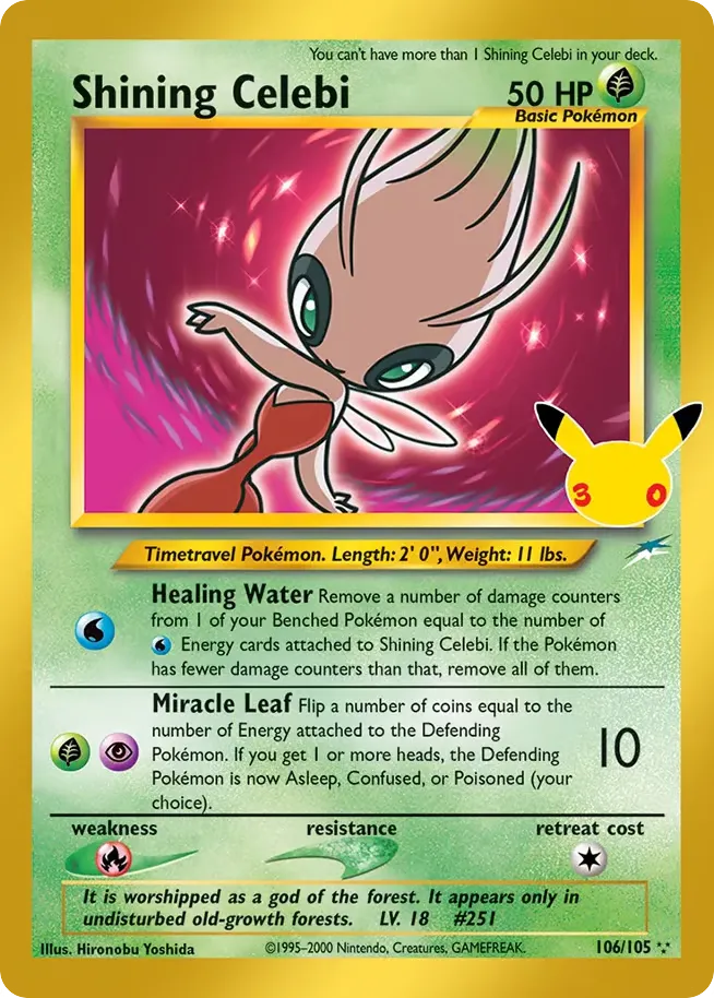Shining Celebi #106 card image