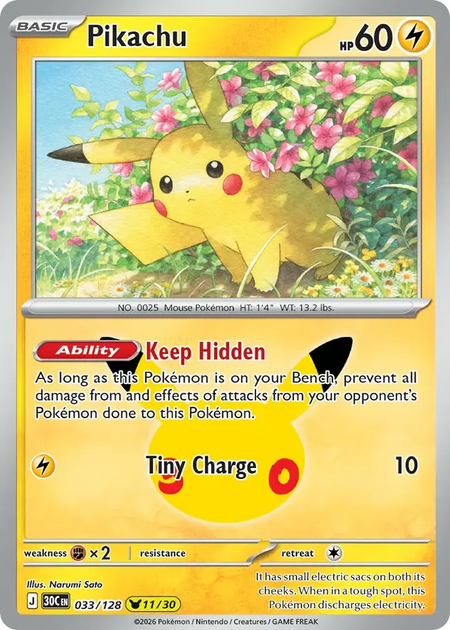 Pikachu card image
