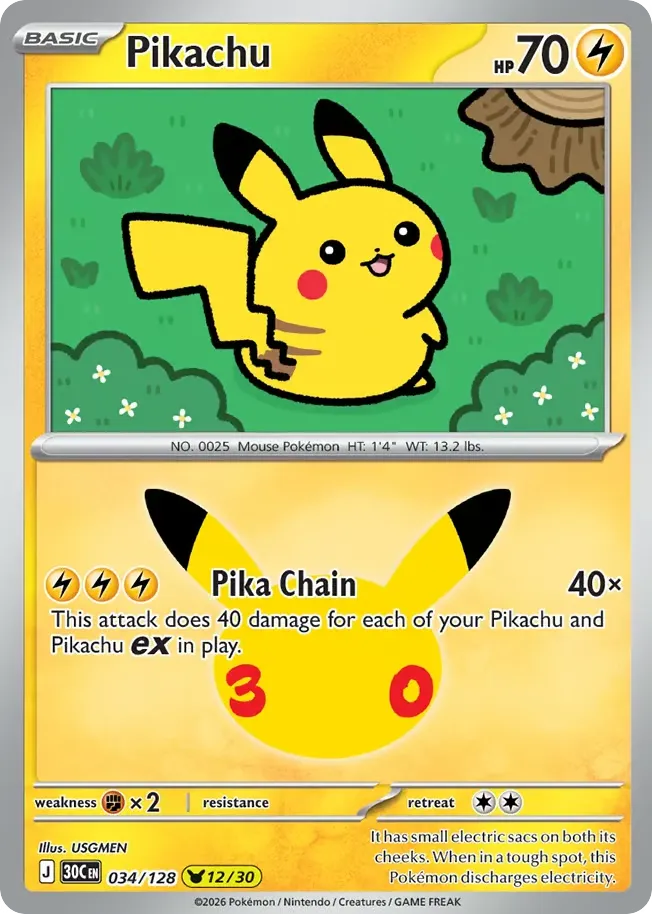 Pikachu card image