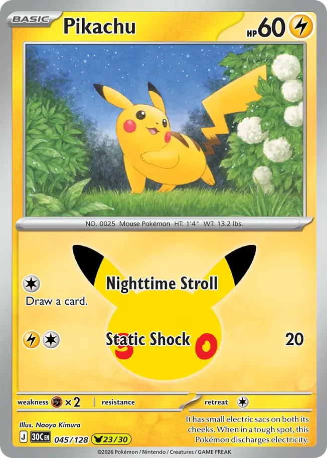 Pikachu card image