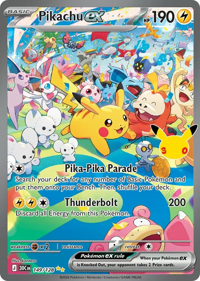Pikachu ex #149 card image