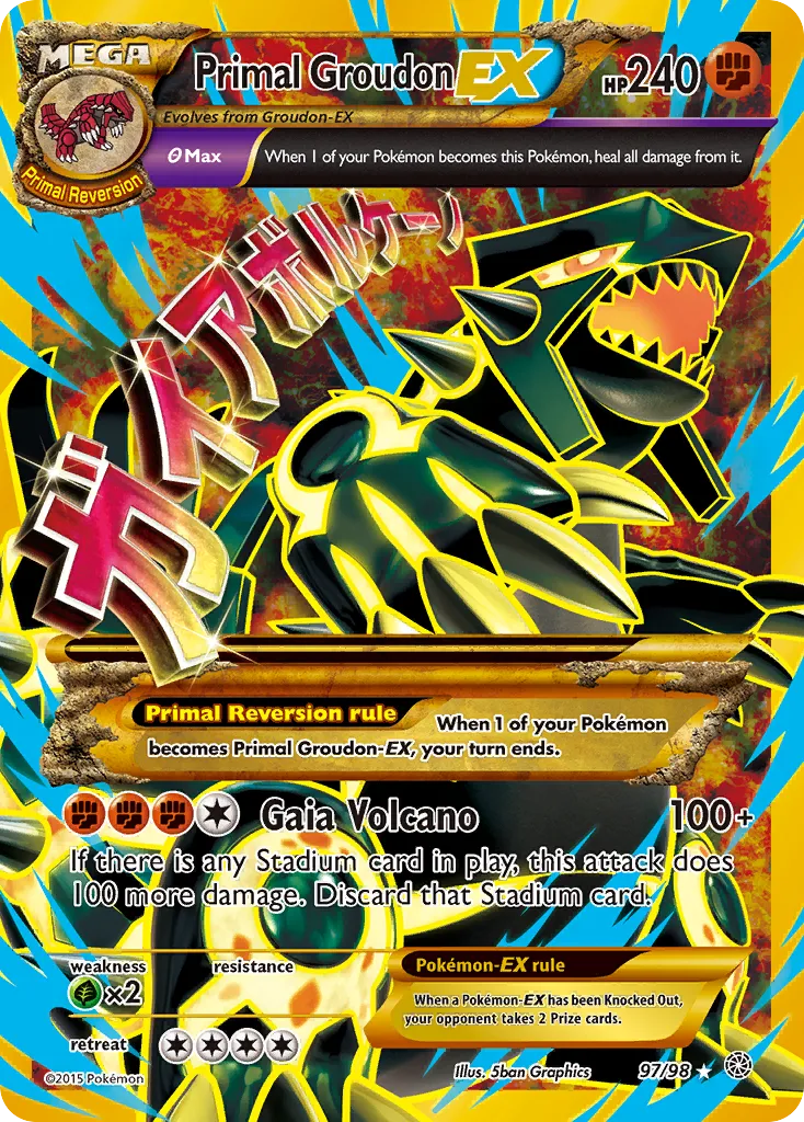 Primal Groudon-EX #97 card image