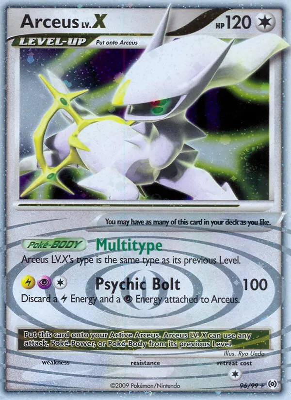 Arceus LV.X card image