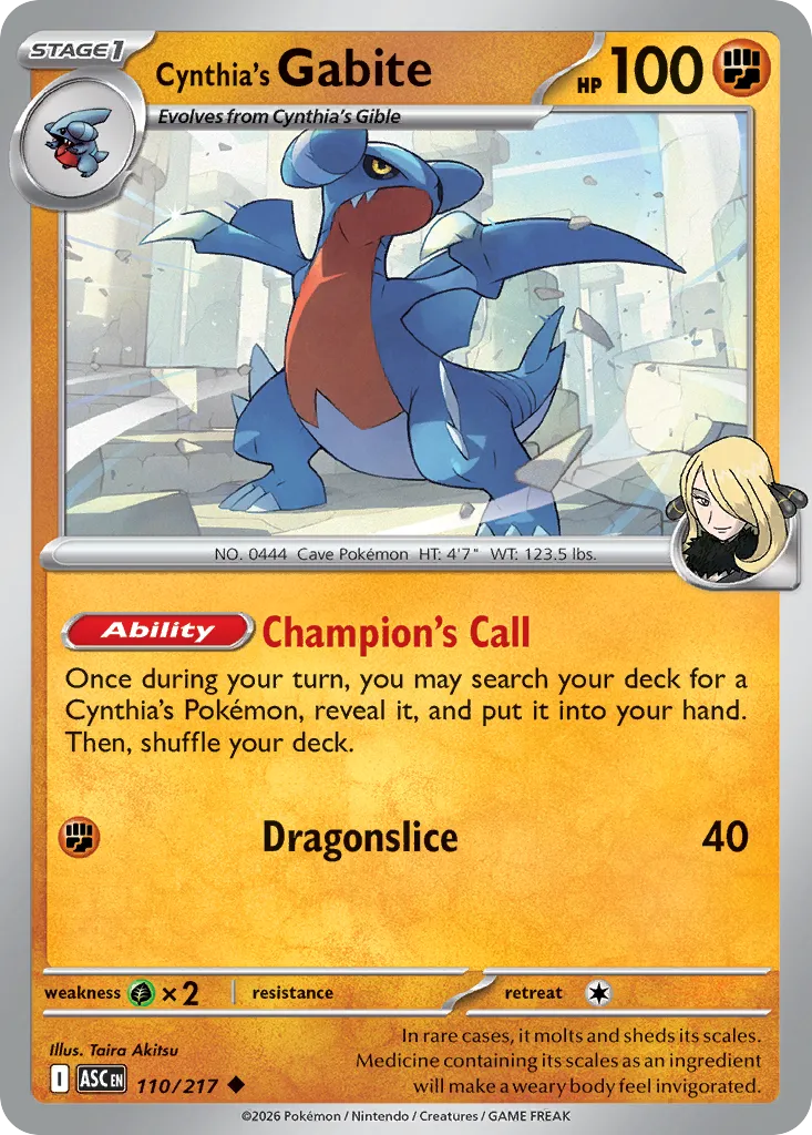 Cynthia's Gabite card image