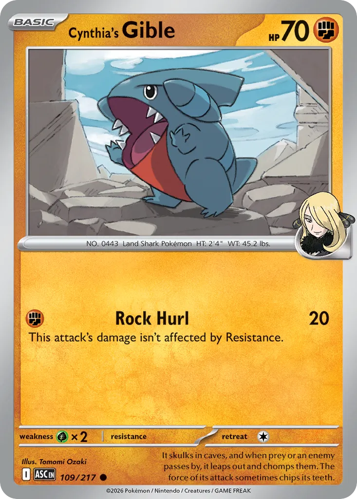 Cynthia's Gible card image