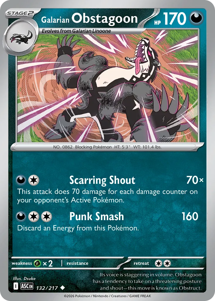 Galarian Obstagoon card image