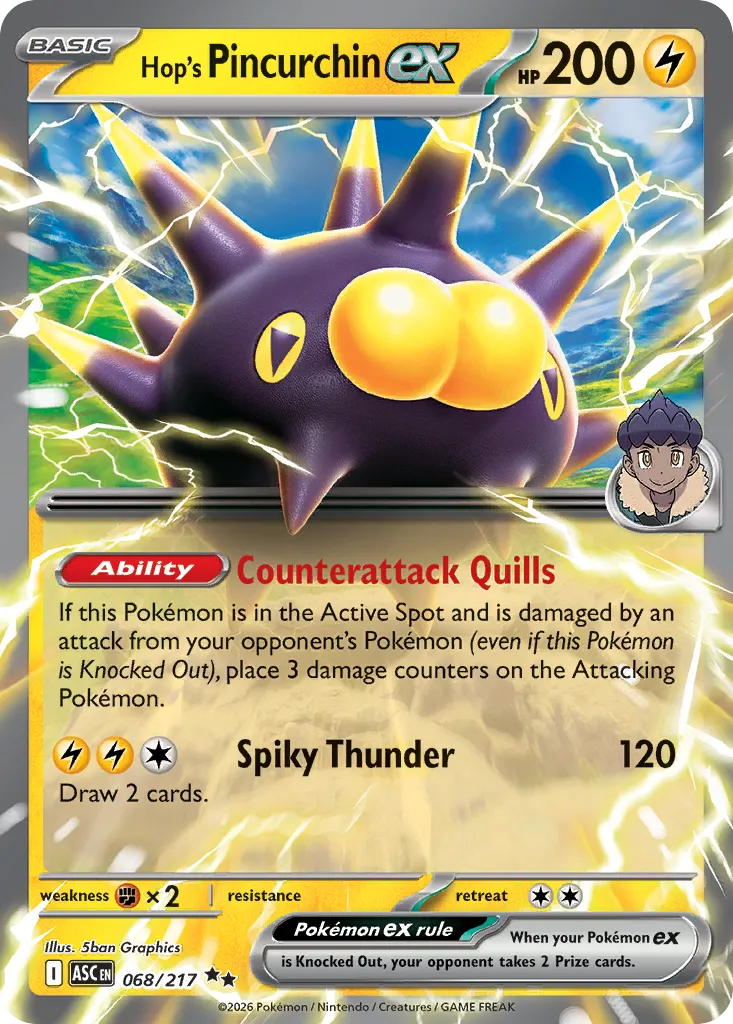 Hop's Pincurchin ex card image