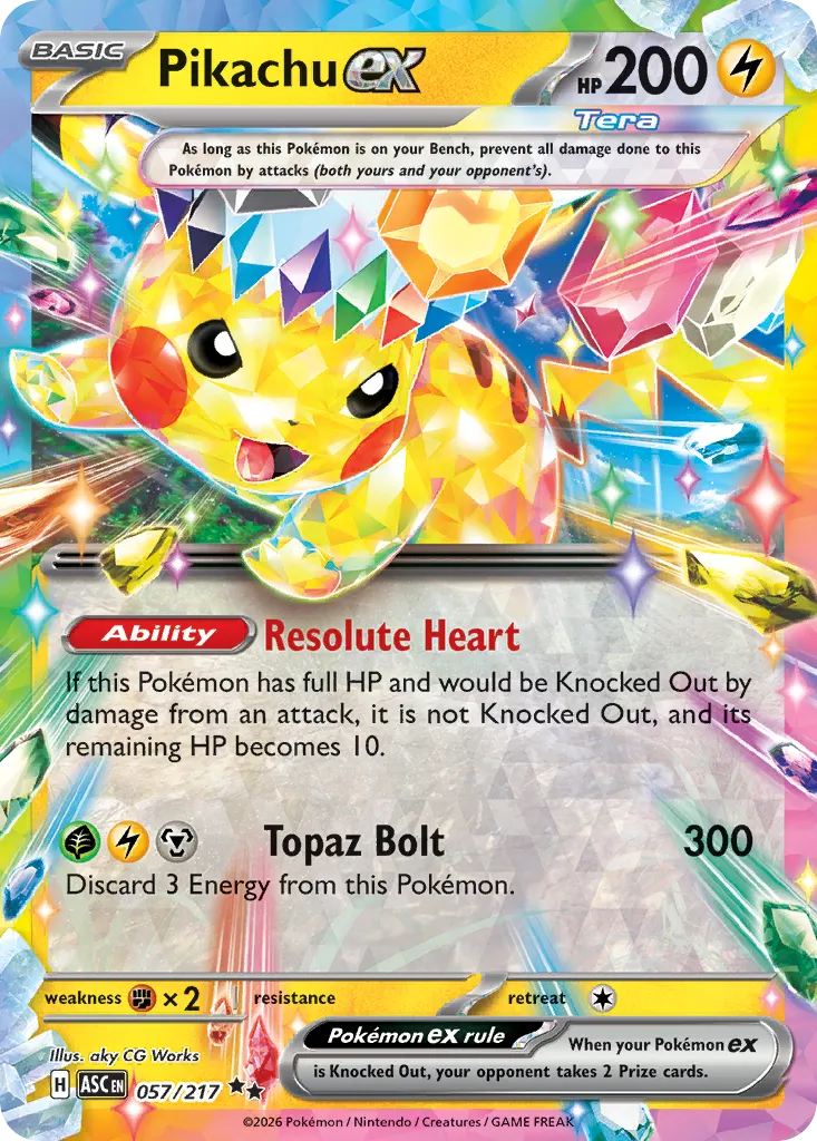 Pikachu ex card image