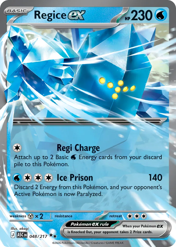 Regice ex card image