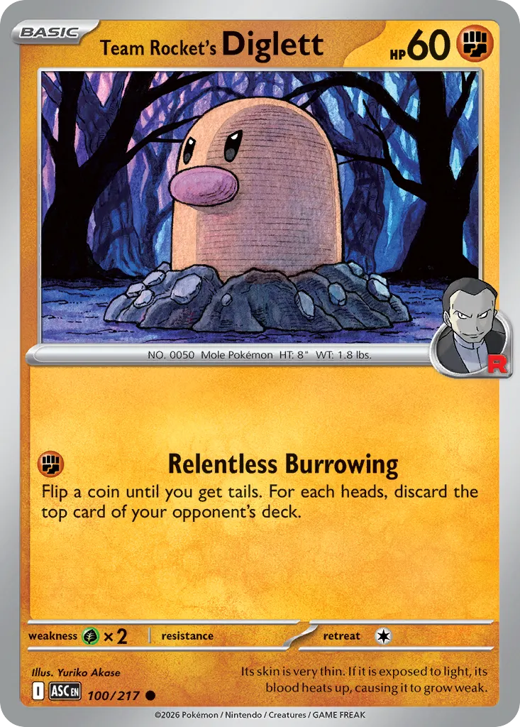 Team Rocket's Diglett card image