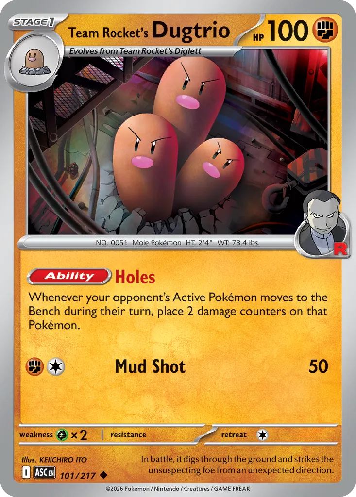 Team Rocket's Dugtrio card image