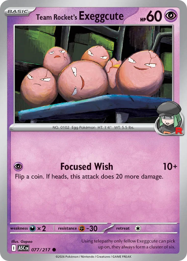 Team Rocket's Exeggcute card image