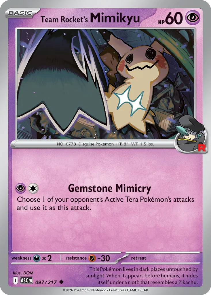 Team Rocket's Mimikyu card image