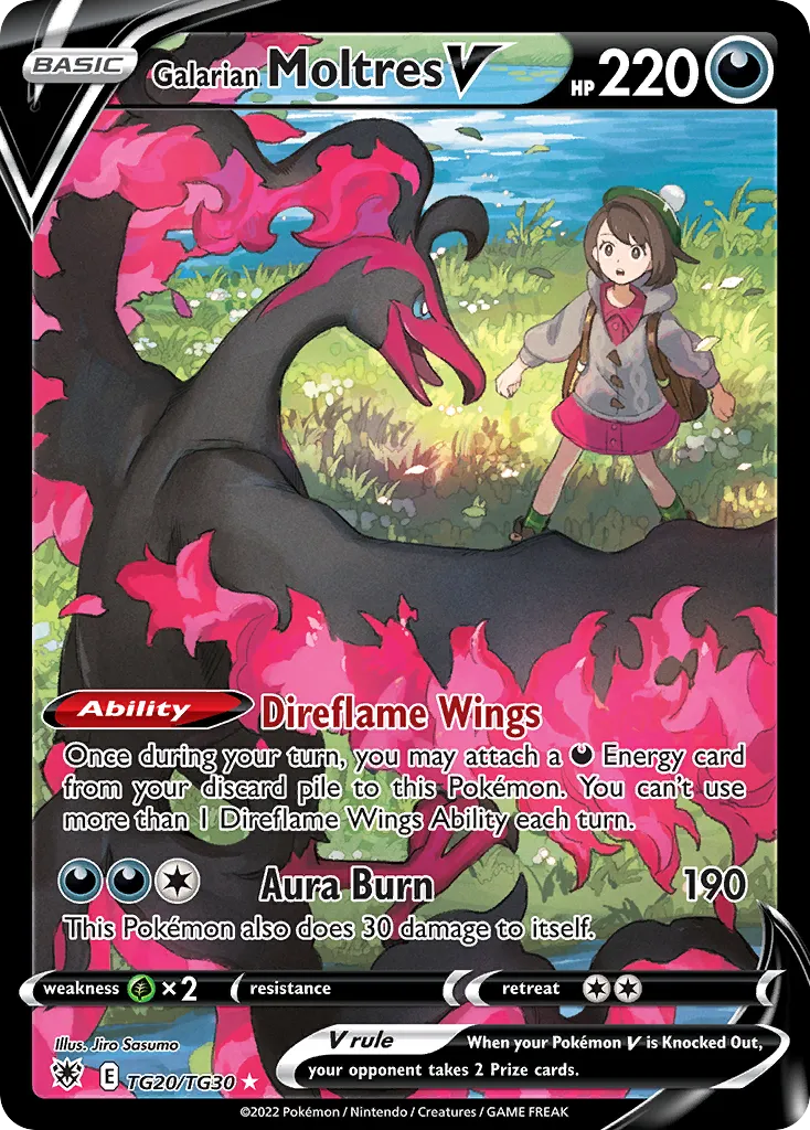 Galarian Moltres V #TG20 card image