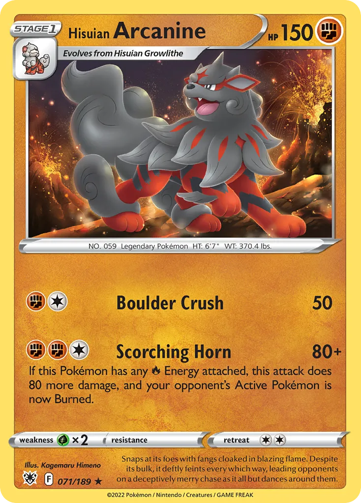 Hisuian Arcanine card image