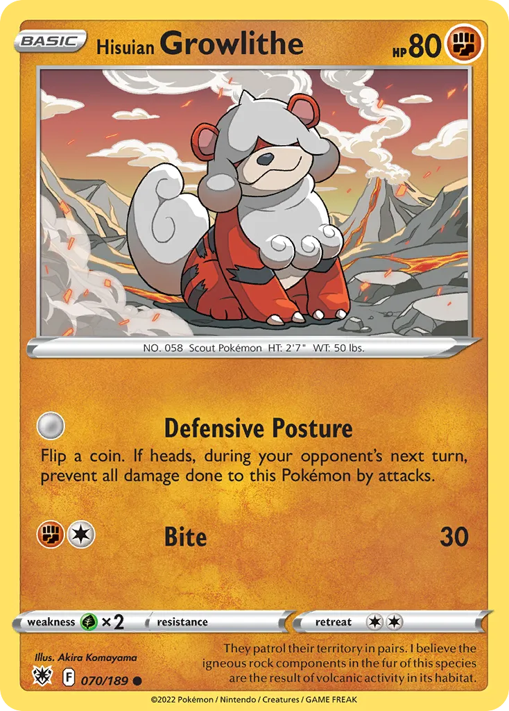 Hisuian Growlithe card image