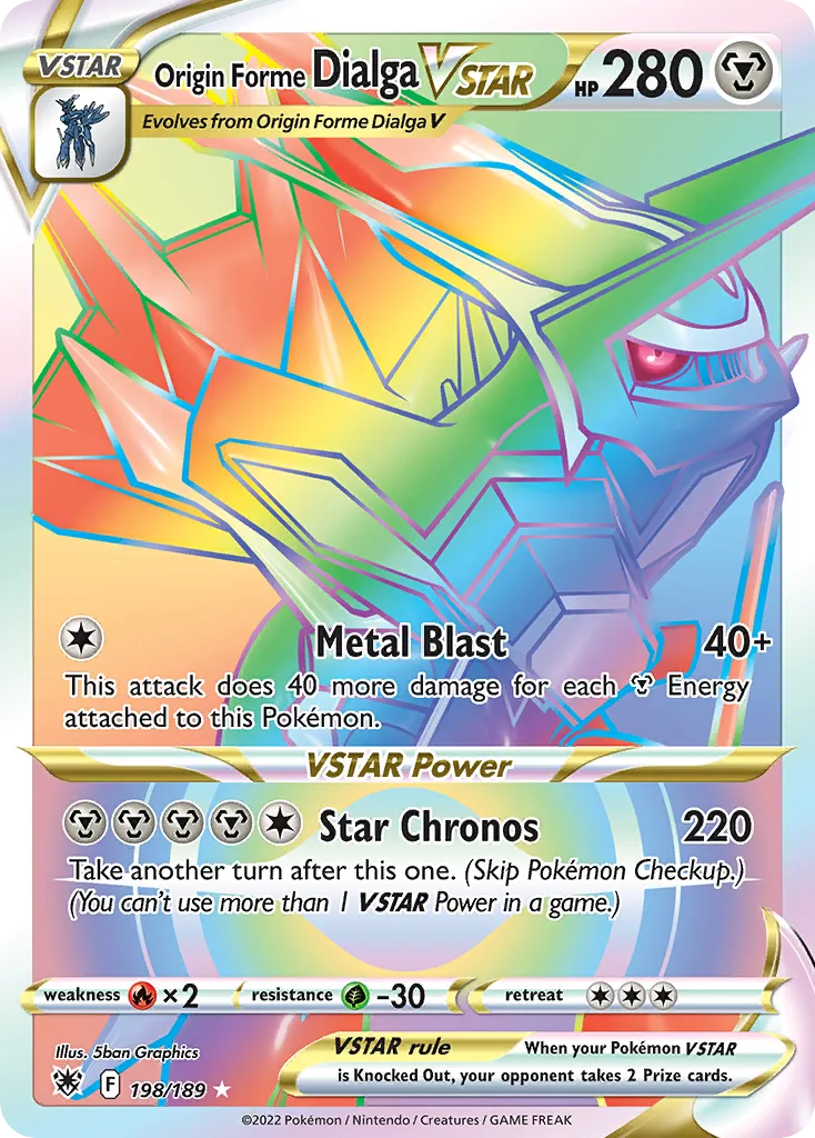 Origin Forme Dialga VSTAR Astral Radiance #198 card image