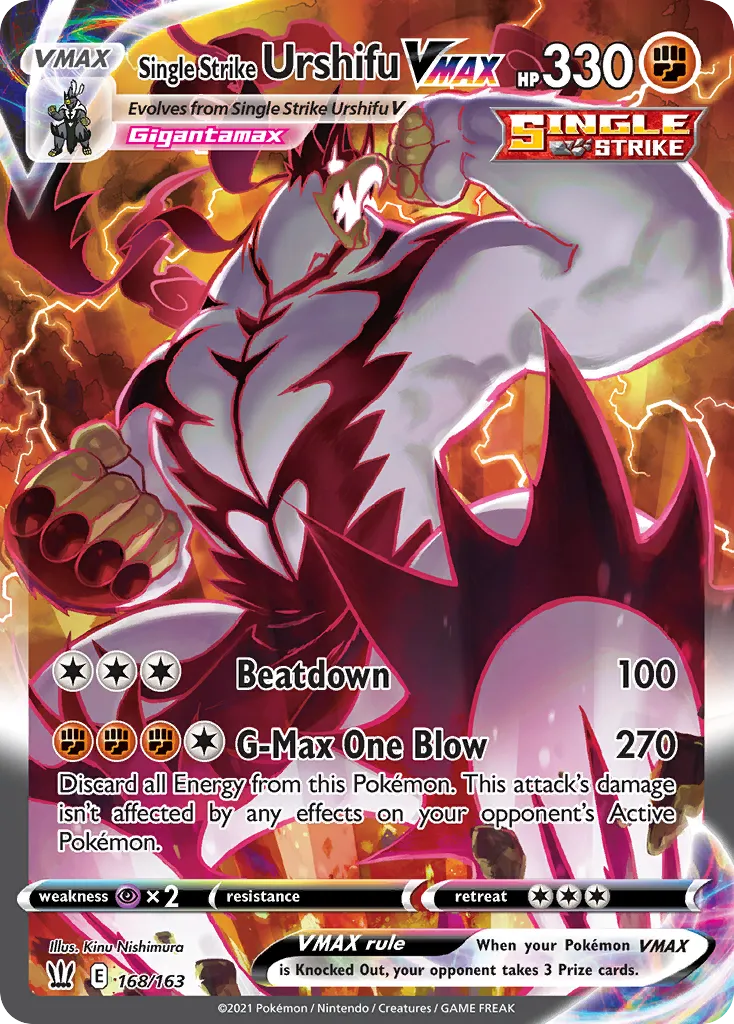 Single Strike Urshifu VMAX #168 card image