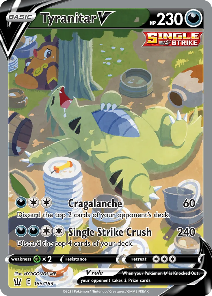 Tyranitar V #155 card image