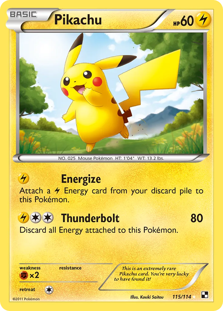 Pikachu #115 card image