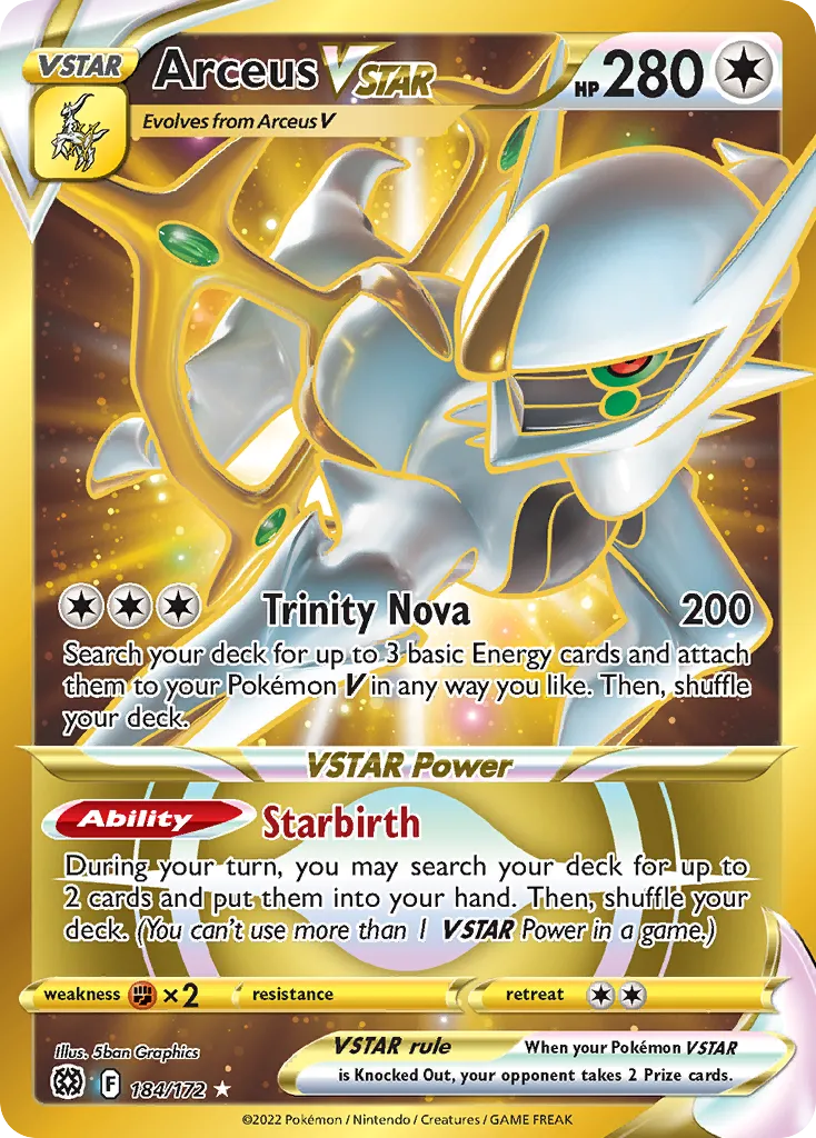 Arceus VSTAR #184 card image