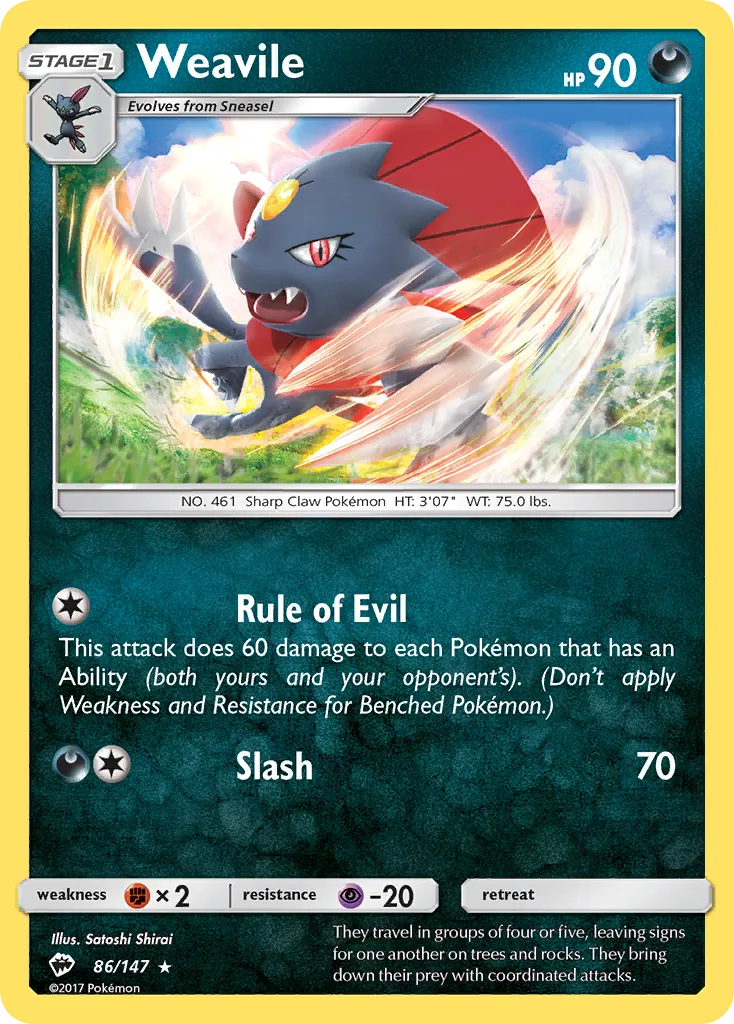 Weavile card image