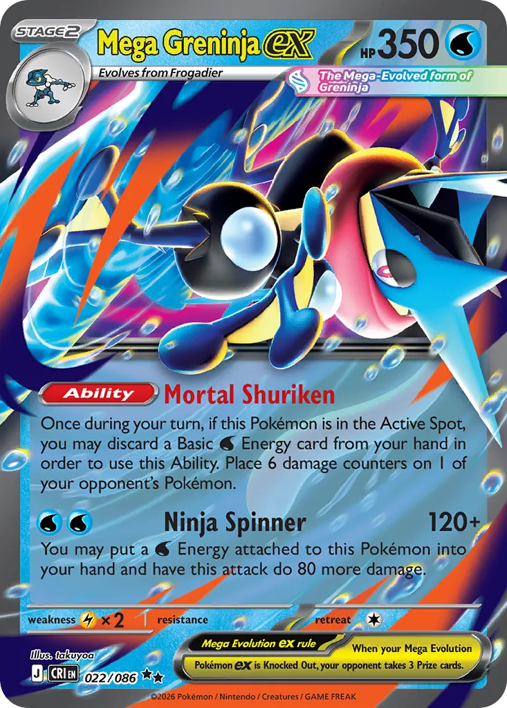 Mega Greninja ex card image