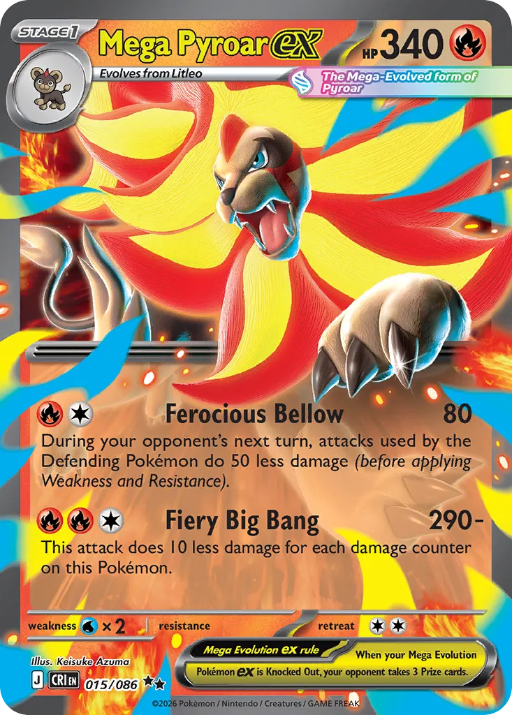 Mega Pyroar ex card image
