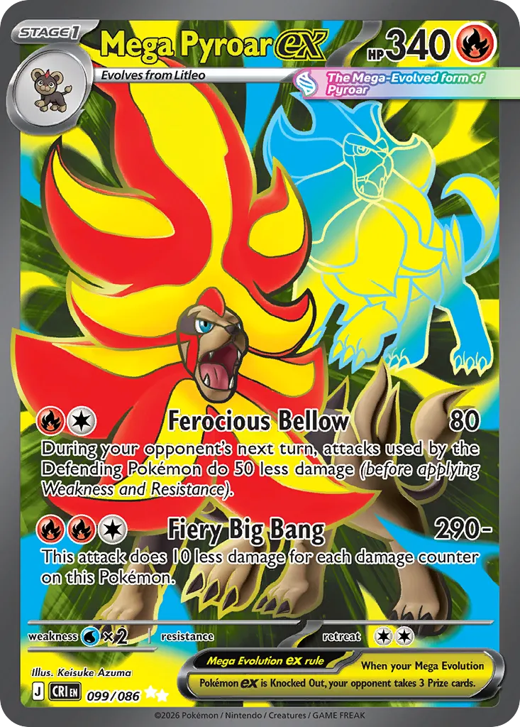 Mega Pyroar ex card image