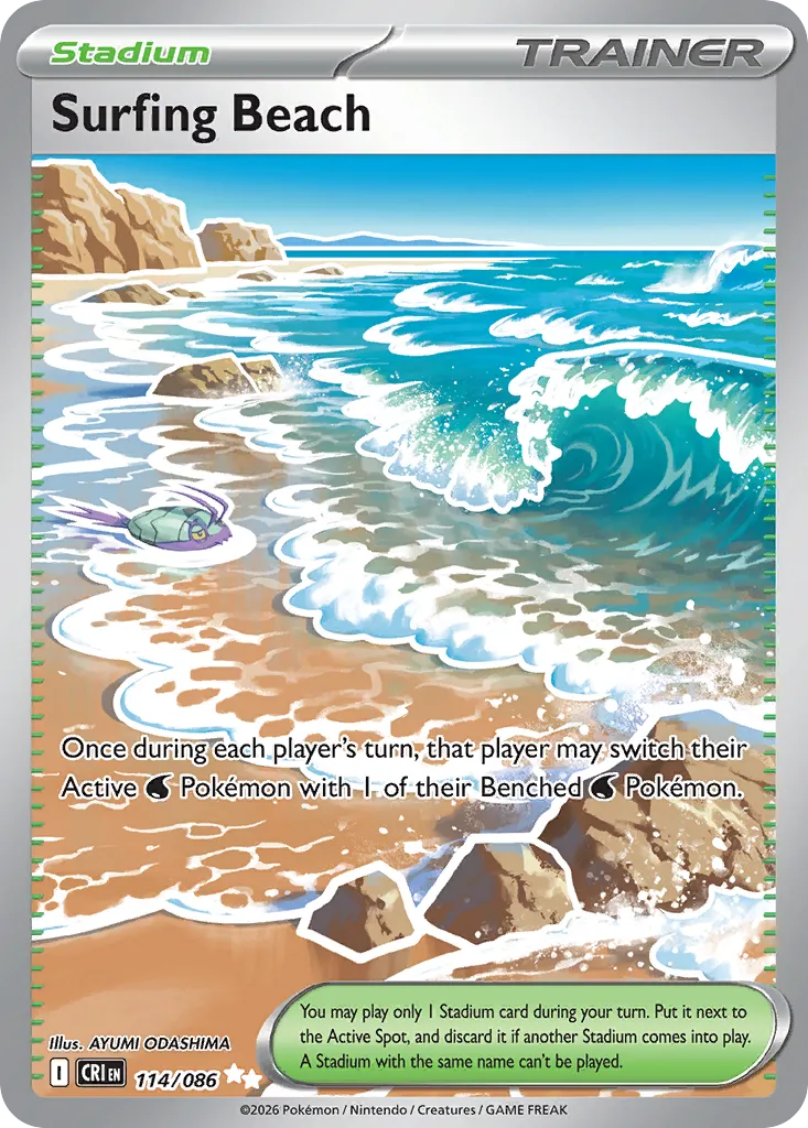 Surfing Beach card image