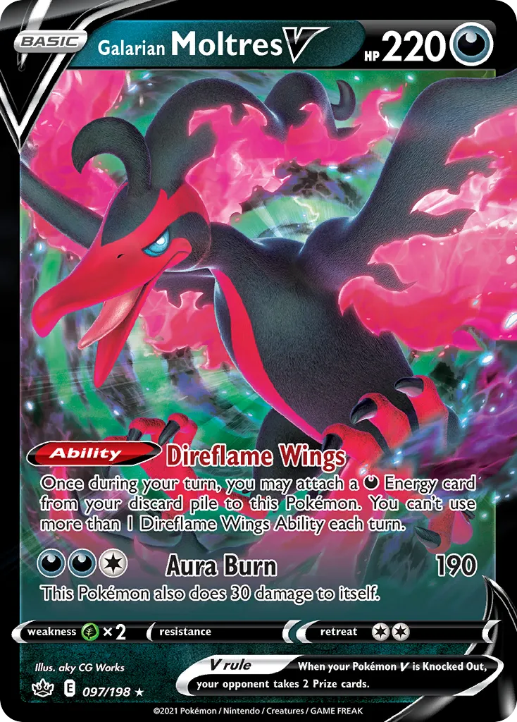 Galarian Moltres V card image