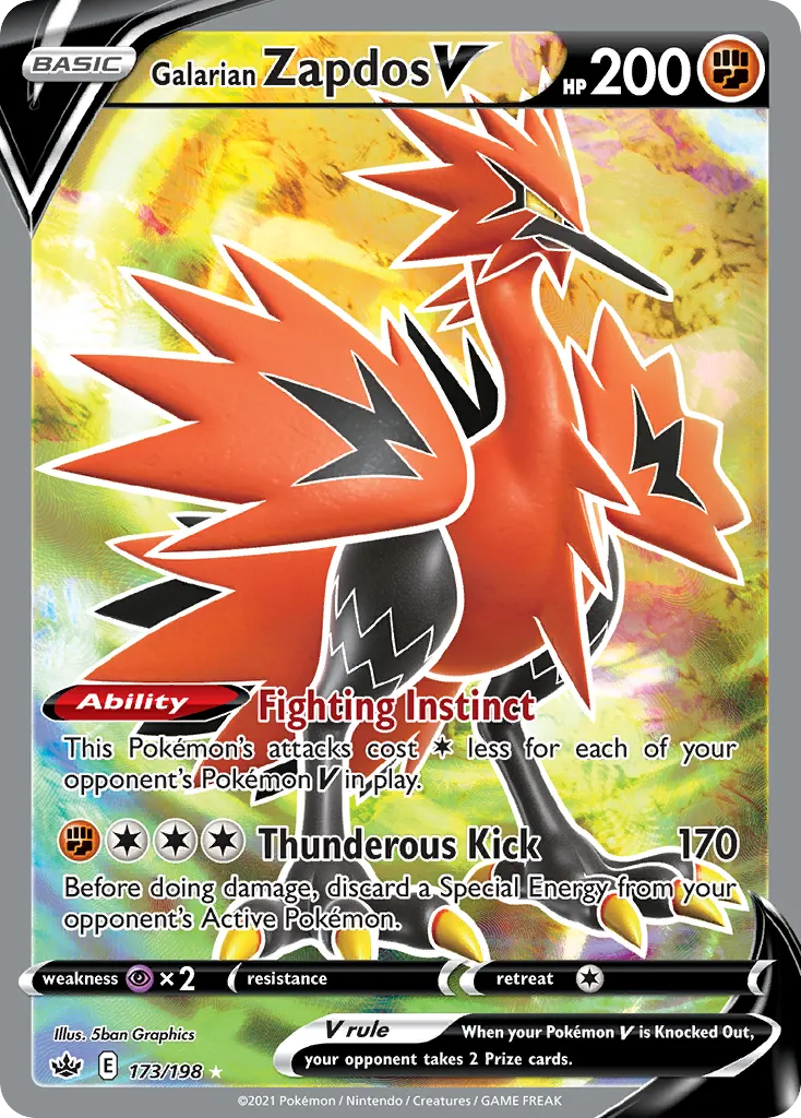 Galarian Zapdos V card image
