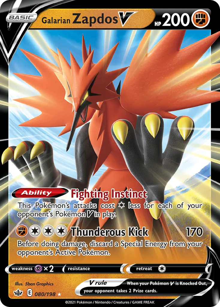 Galarian Zapdos V card image