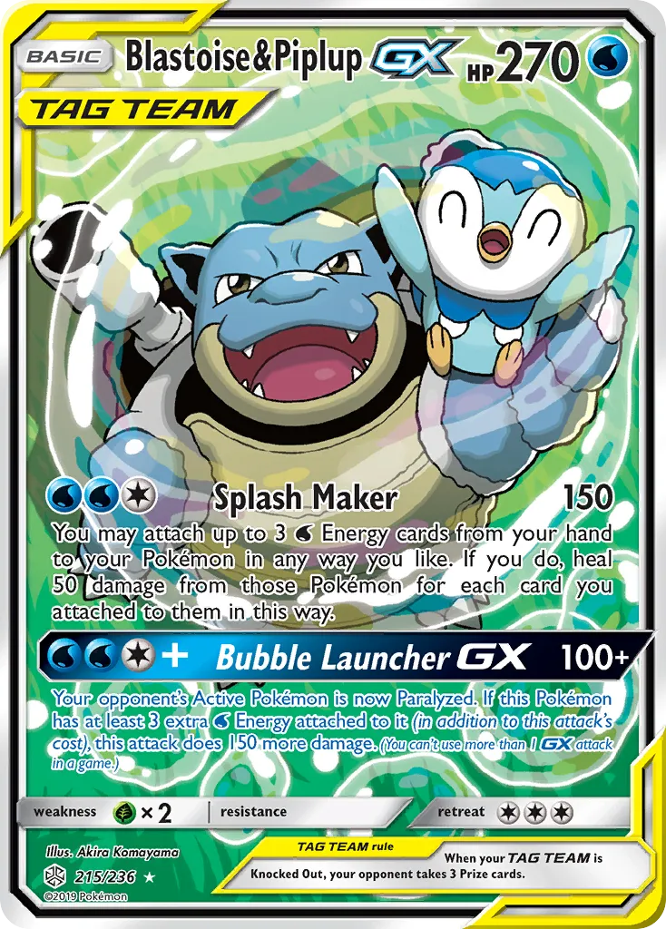 Blastoise & Piplup-GX #215 card image