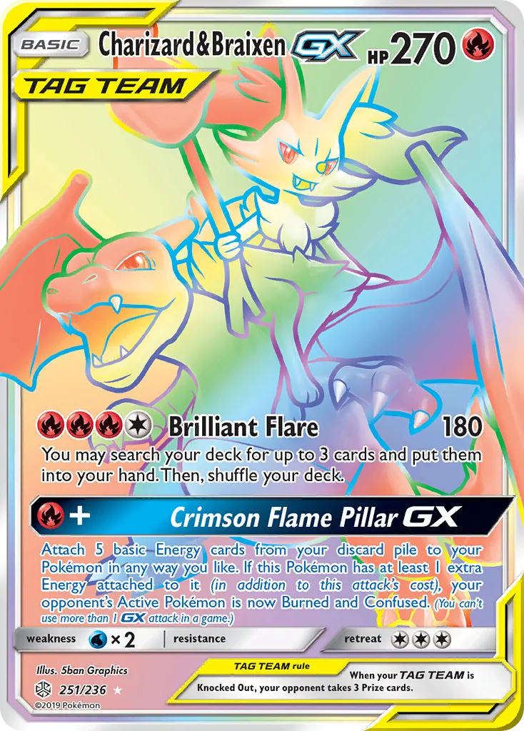 Charizard & Braixen-GX card image