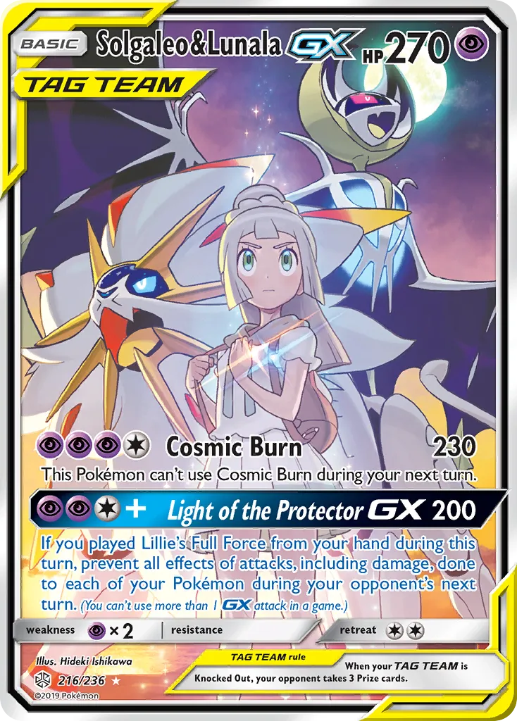 Solgaleo & Lunala-GX #216 card image