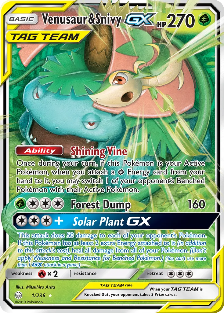 Venusaur & Snivy-GX card image