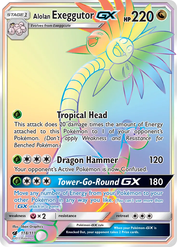 Alolan Exeggutor-GX #118 card image