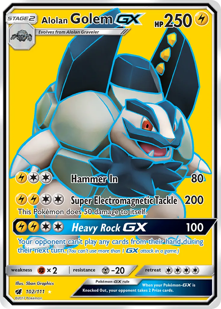 Alolan Golem-GX card image