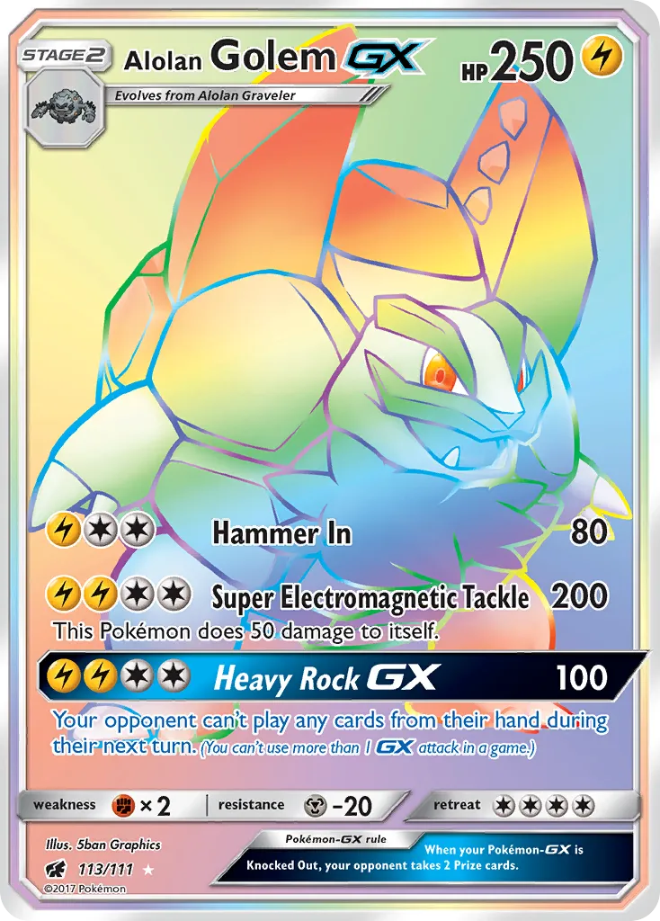 Alolan Golem-GX card image