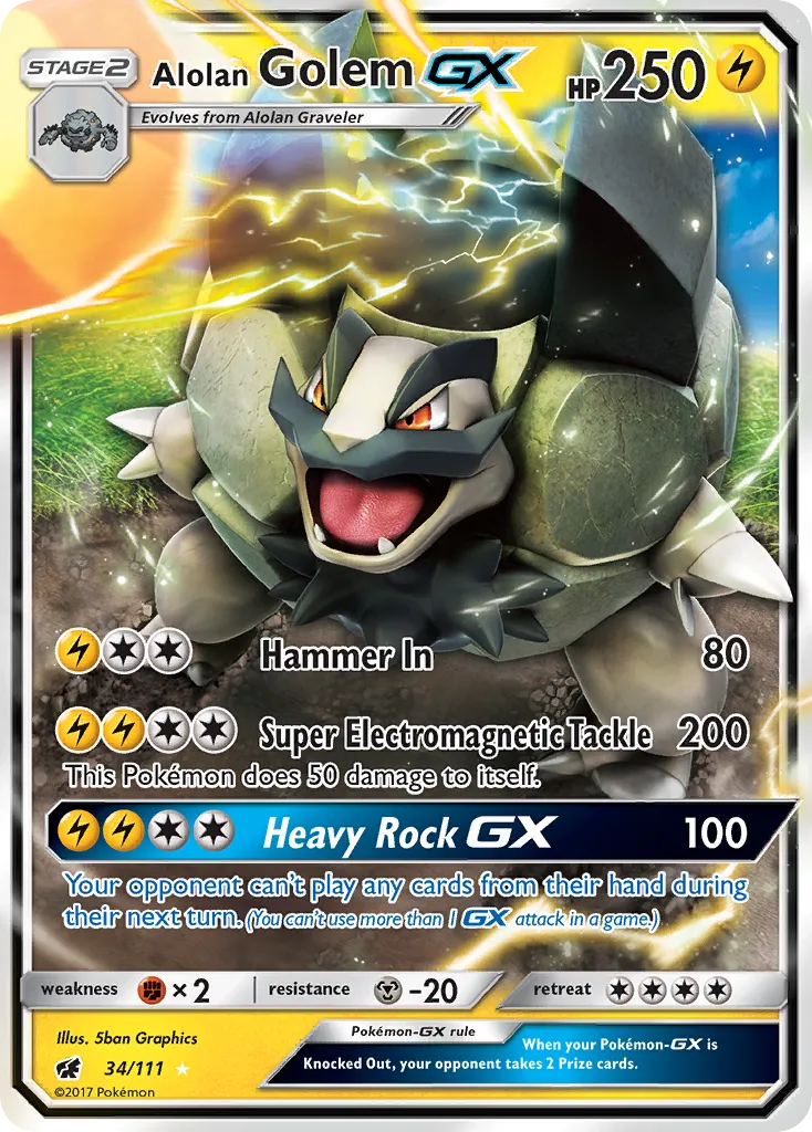 Alolan Golem-GX card image
