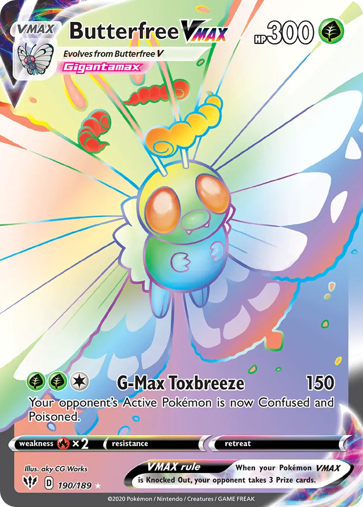 Butterfree VMAX #190 card image