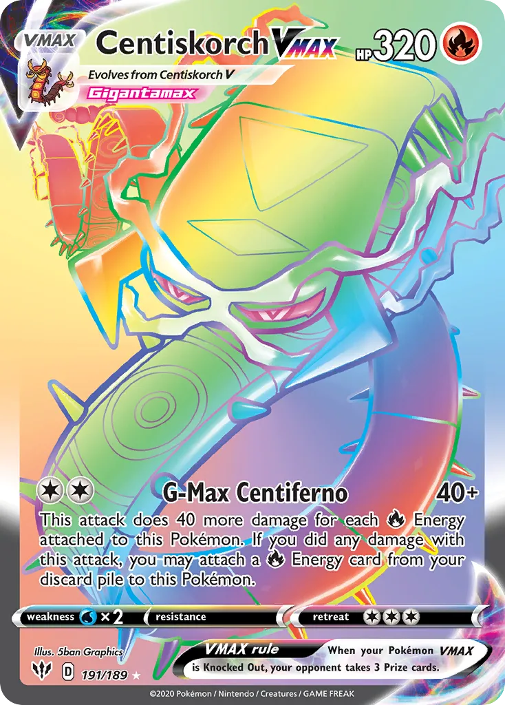 Centiskorch VMAX #191 card image