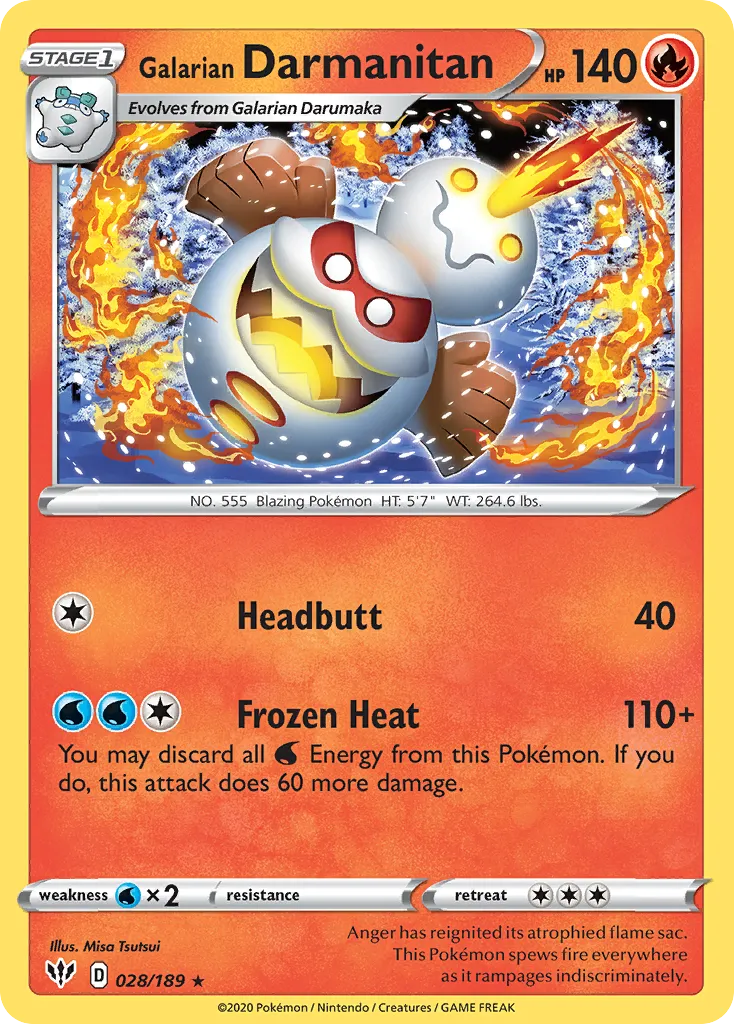 Galarian Darmanitan card image